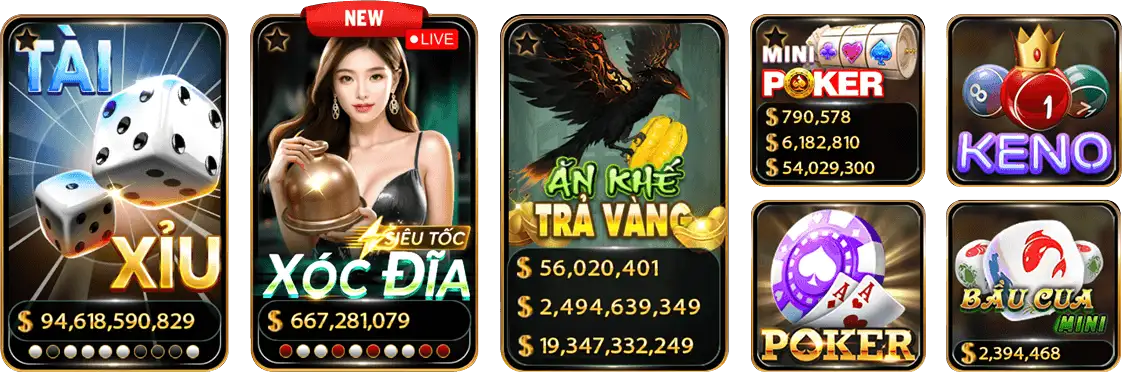 Top game HITCLUB nổi bật — tài xỉu, nổ hũ, bắn cá