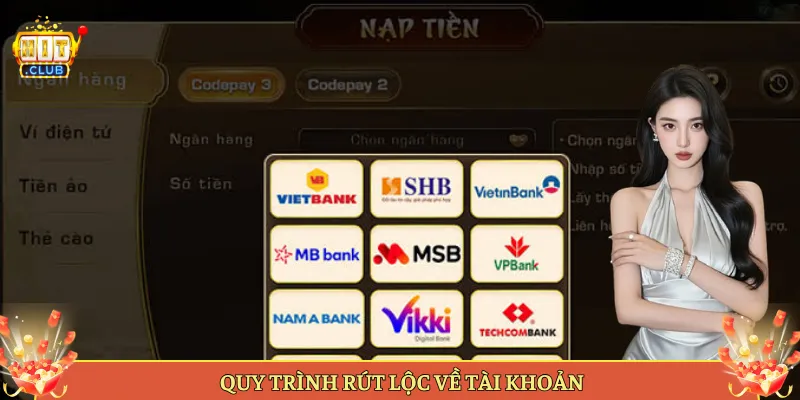 Quy Trình Rút Lộc Về Tài Khoản